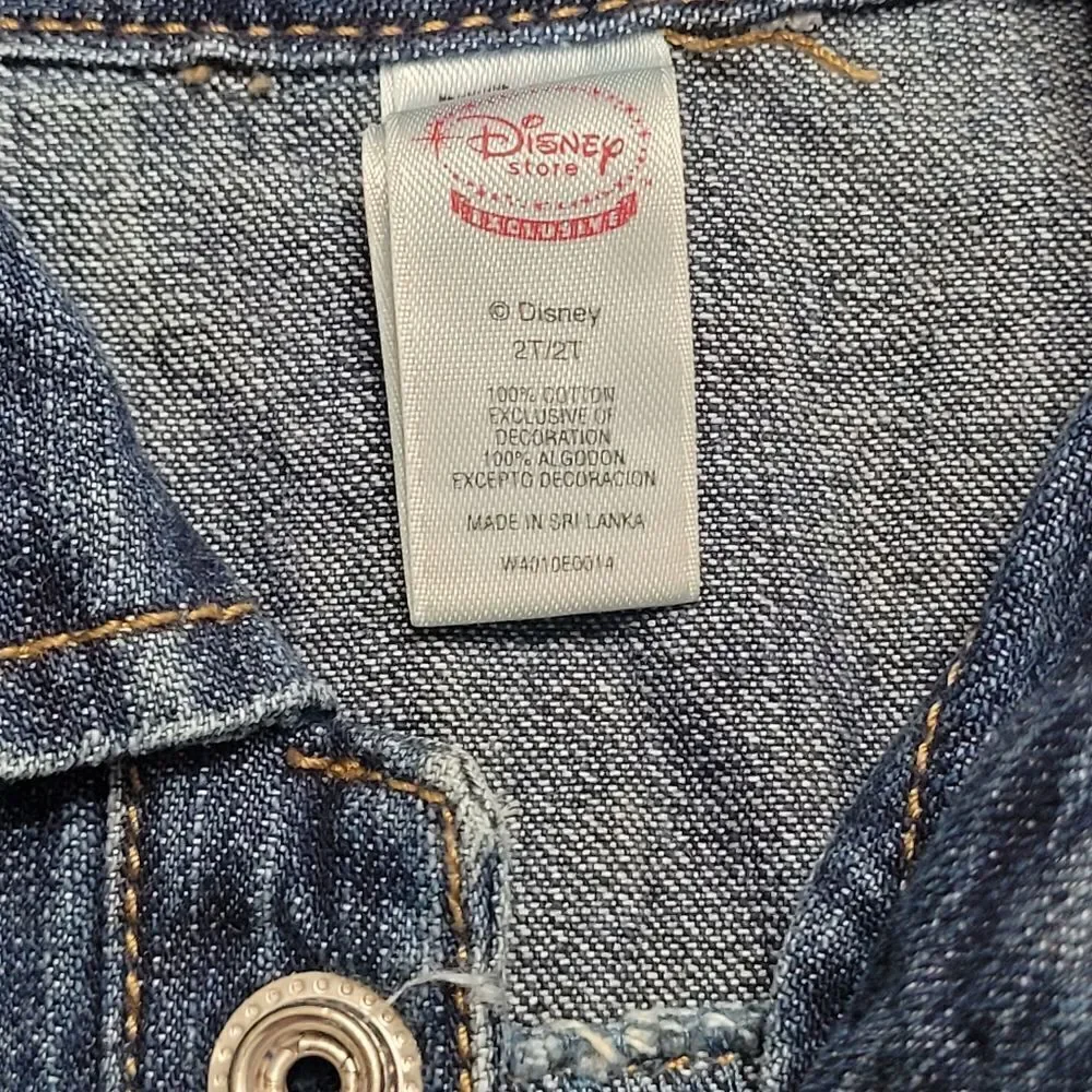 Disney embroidered jean jacket 2T